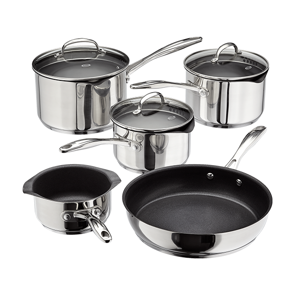 STELLAR PROFILE 5 PIECE DRAINING SAUCEPAN SET