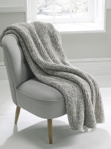 WALTON & CO COSY CLOUD THROW GREY 130*170CM